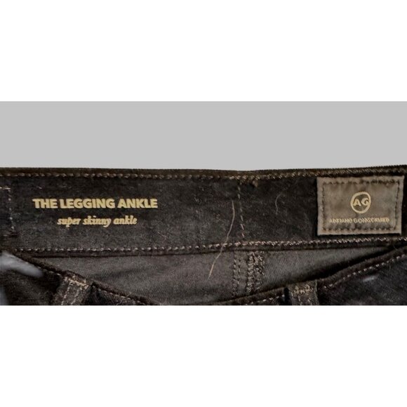 AG The Legging Ankle Size 24 Super Skinny Ankle Dark Blue Velvet NWT Adriano - Picture 9 of 9